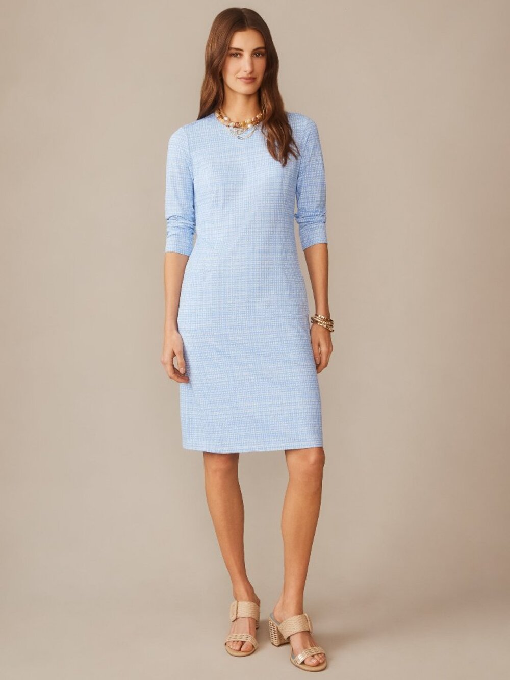 J McLaughlin Catalyst Dress in Pocket Square - Light Blue/Blue NEW